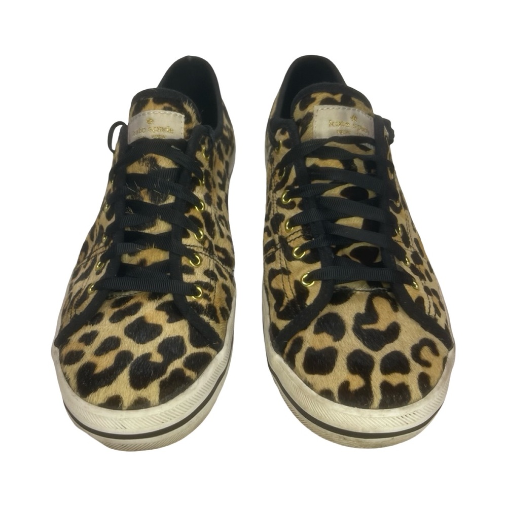 Kate Spade x Keds Calf Hair Leopard Kickstart Lace Up Sneakers Size 10 EUC